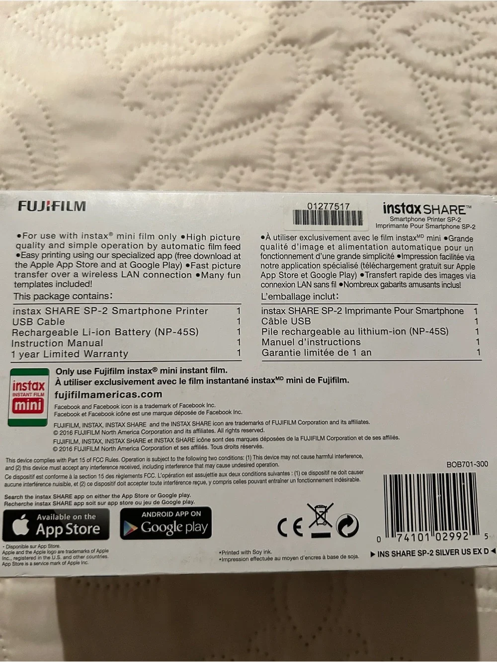 Fujifilm instax SHARE SP-2 Smartphone Printer - Silver